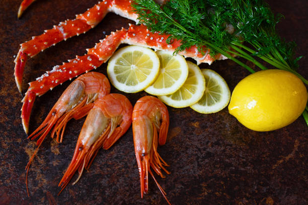 istock The composition of the shrimp and crab meat 647074784