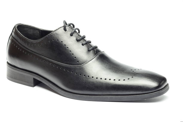 istock Classic black leather men's shoe isolated on white background. 647083548