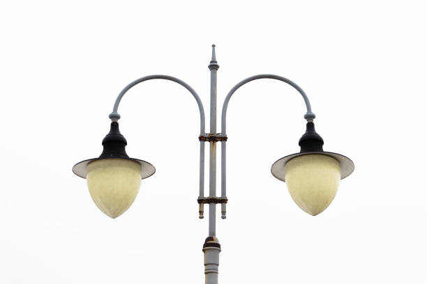 istock Street post-lamp with two shades. 647087666