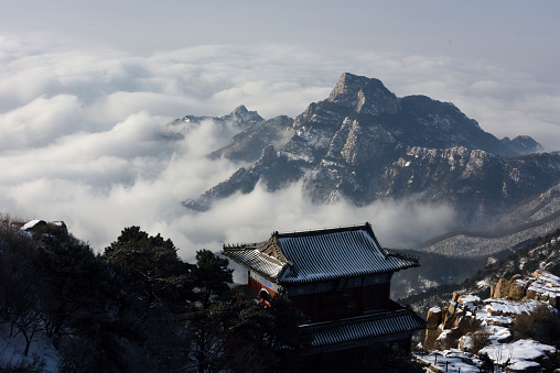 World Heritage and World Cultural Heritage of Mount Tai,Shandong province of China.Nikon D810 camera.