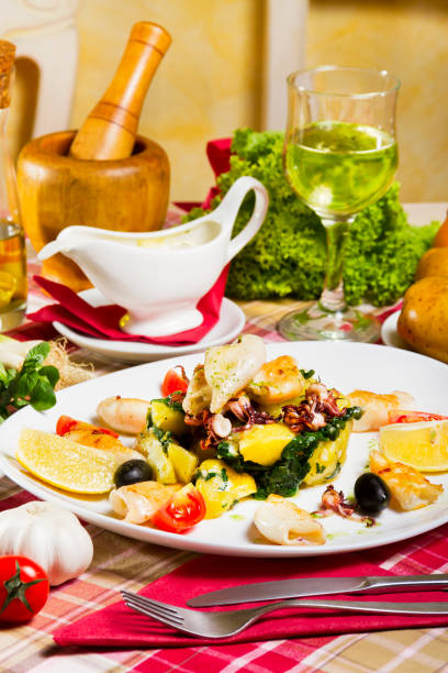 istock Grilled Calamari Side Dish Sauce and White Wine 647093280