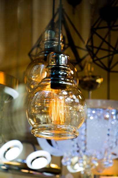 istock Decorative antique edison style filament light bulbs 647099280