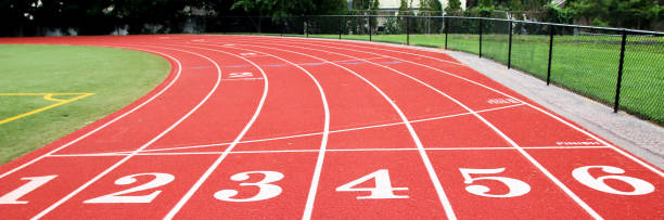 istock The start-Finish line on a track 647099556