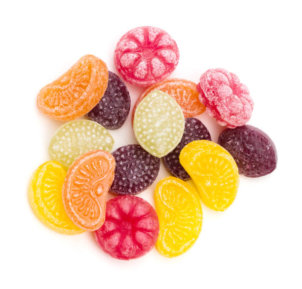 sabores intensos de frutas doces - hard candy - fotografias e filmes do acervo