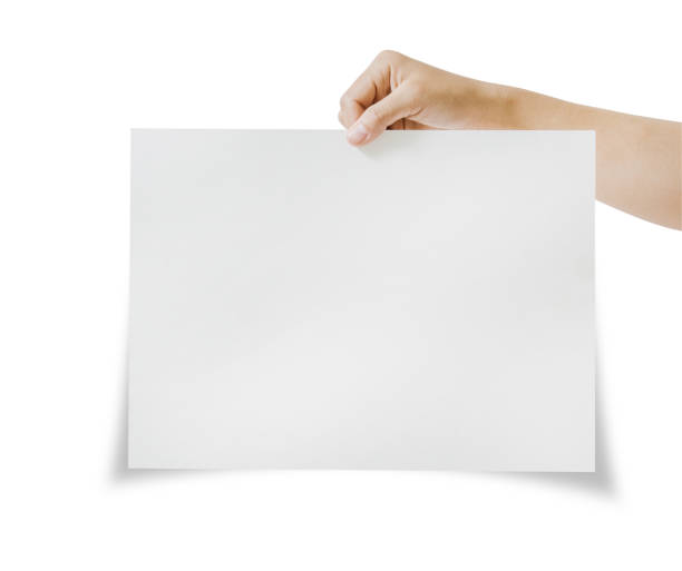 istock hand holding blank white paper card 647110018