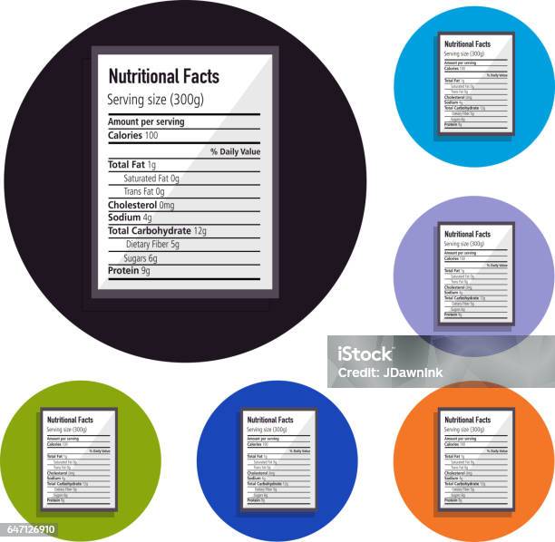 Nutritional Label Set Of Icons Stock Illustration - Download Image Now - Nutrition Label, Icon Symbol, Canada