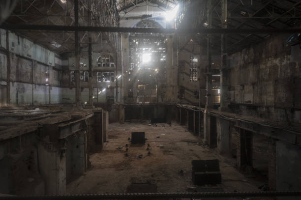 old ruined factory shop