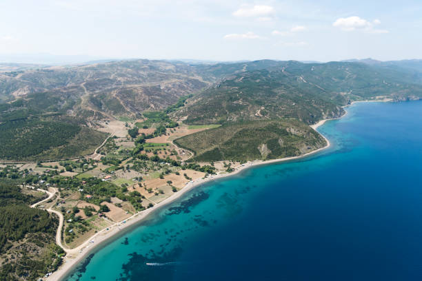 istock Aerial view of Coast formations 647142068