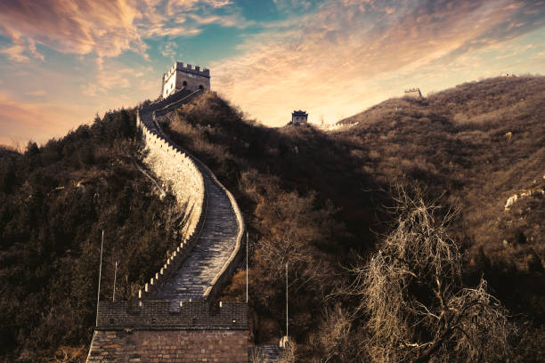 Great Wall of China at sunset