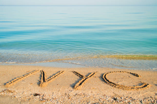 istock The inscription NYC on sand. 647149120