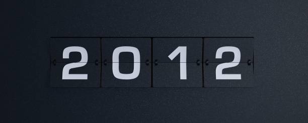 3d rendering flip board year 2012 3d rendering flip board year 2012 2012 stock pictures, royalty-free photos & images