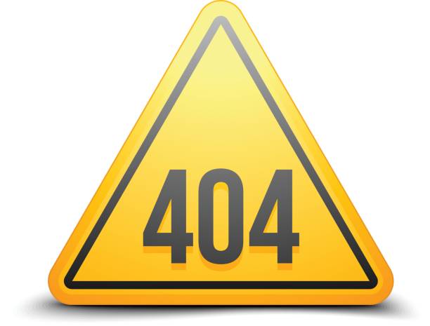 404 Not Found Error Sign Illustration Stock Illustration
