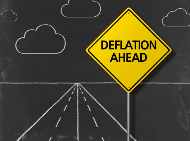 istock Deflation Ahead - Business Chalkboard Background 647174536