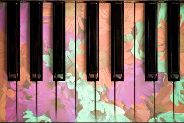 istock beautiful flowers on piano keys 647180762