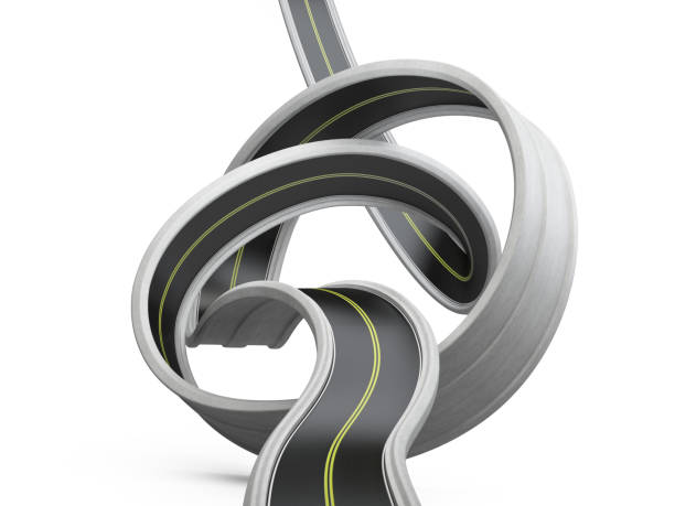 istock Asphalt road tied in a knot 647206820