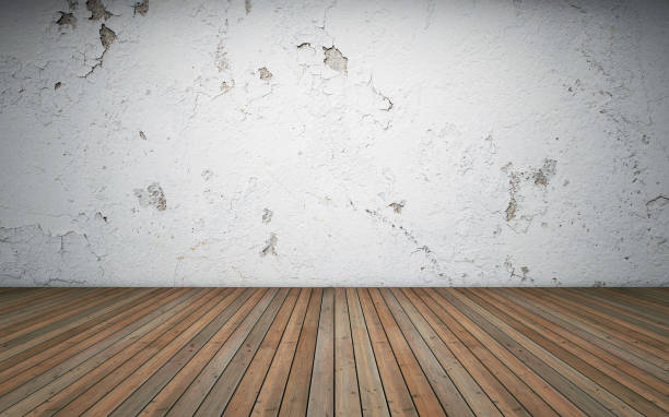istock Old empty room with wooden floor 647209922