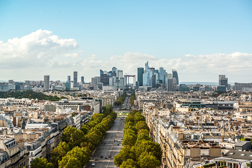Paris cityscape viewed from above.