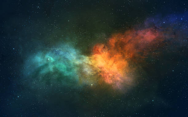 cena do espaço. nebulosa com o planeta. https://nasa3d.arc.nasa.gov/detail/as10-34-5013 - gov - fotografias e filmes do acervo