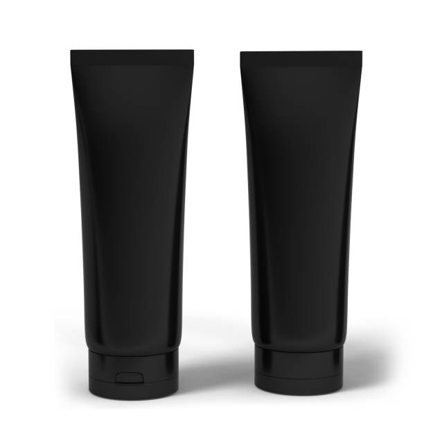 istock Realistic rendering of blank white cosmetics tubes and box packaging isolated on white background. 3D Illustration. 647225022