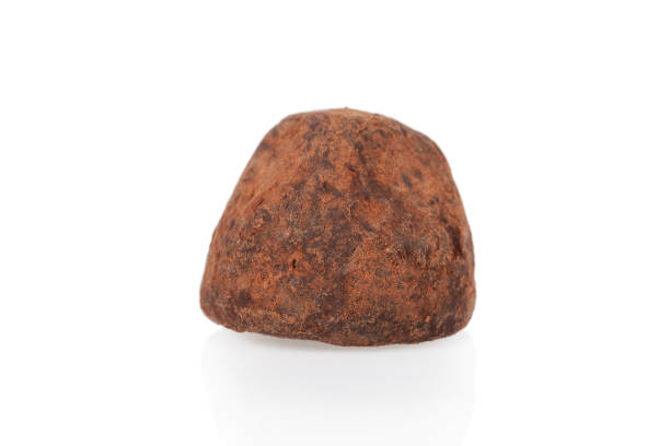 istock Dark Chocolate truffle isolated on white background 647234642