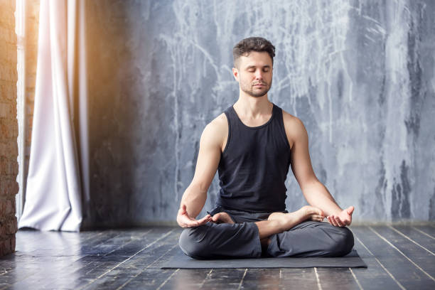istock Mexican yoga teacher meditating 647234810