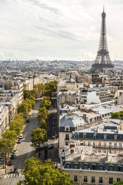 istock Paris cityscape from above, France 647234962