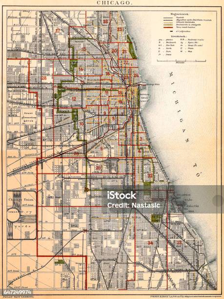 Chicago Map Description Chicago Map Stock Illustration - Download Image Now - Chicago ...