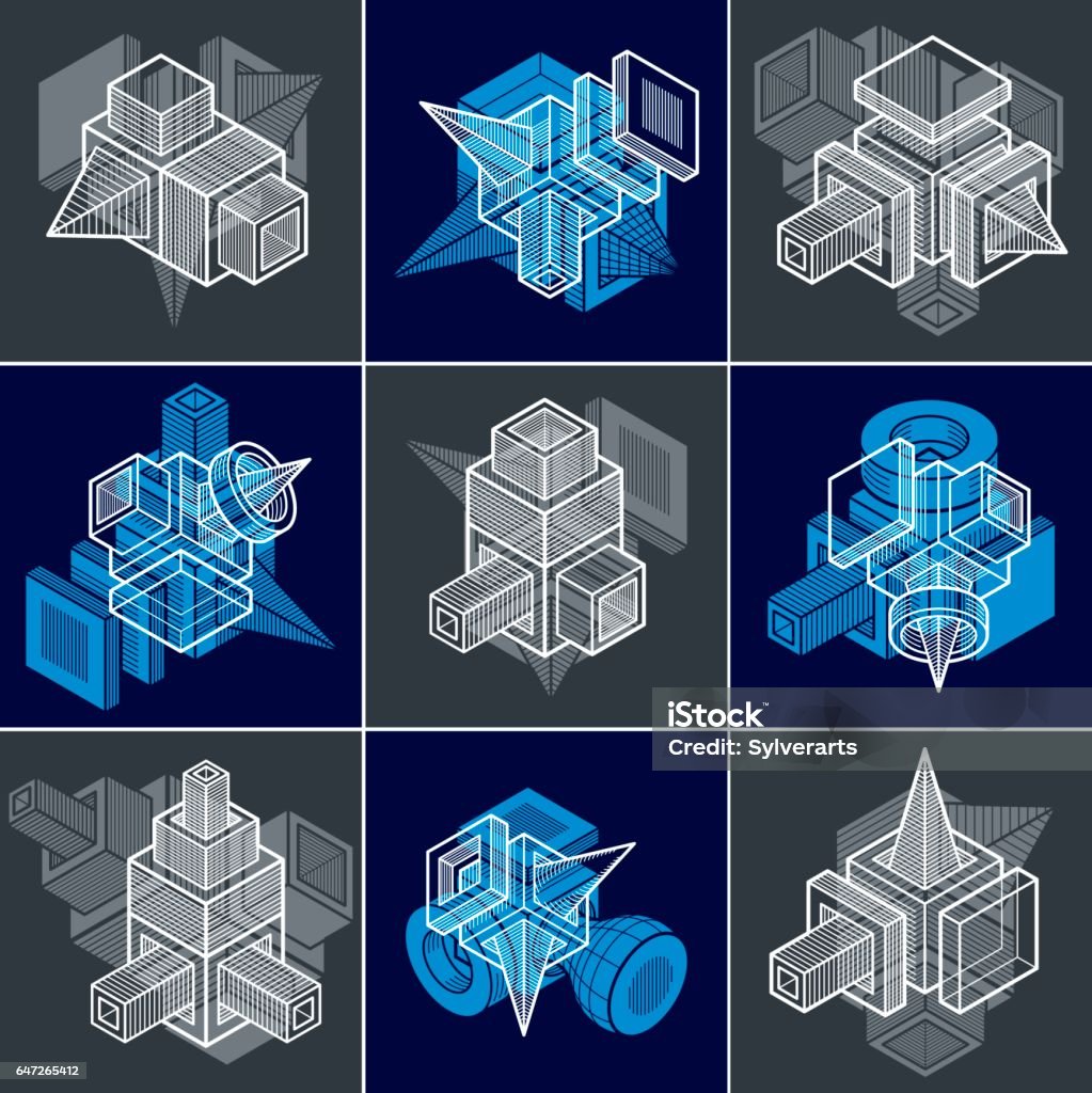 Set Design Examples Abstract Abstract Constructions Vector Set Dimensional Designs Collection Stock ...