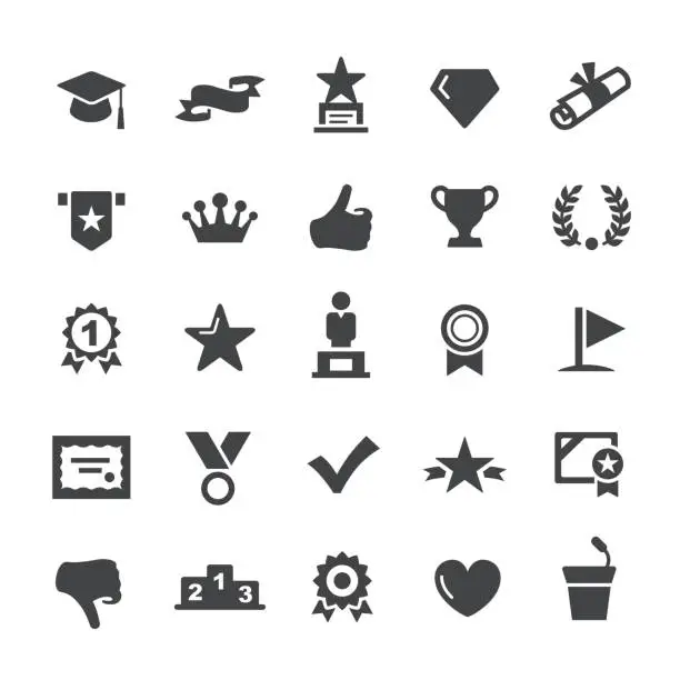 Vector illustration of Social Achievement Icons - Smart Series