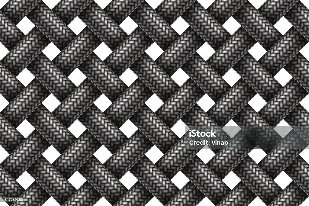 Modèle seamless Vector de tissu tressé cordons. - clipart vectoriel de Lacet de chaussures libre de droits