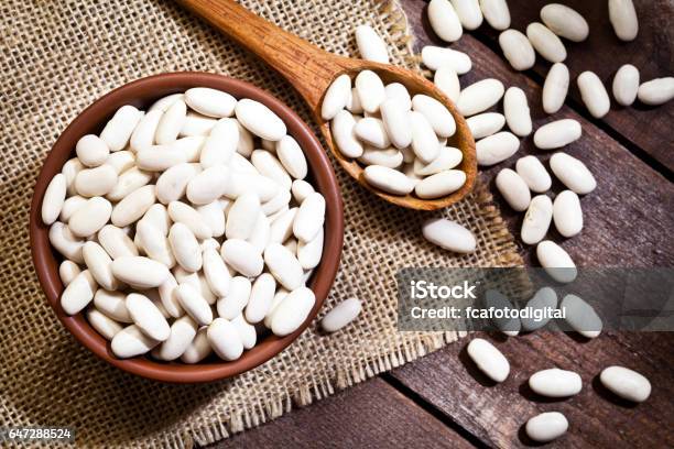 Black White In A Bowl Stock Photo - Download Image Now - Bean, White Color, Legume Family