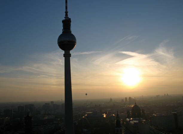istock Fernsehturm (Televisiontower) near Alexanderplatz at sunset 647293148