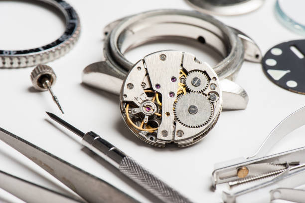 럭셔리 워치의 일부 - watch maker work tool watch equipment 뉴스 사진 이미지