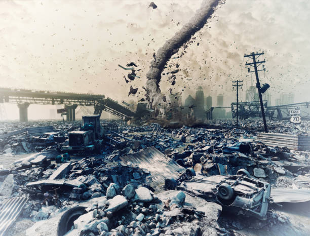 istock ruins of a city and tornado 647297982