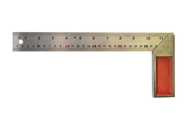 istock Steel framing setsquare isolated on white background. Metal angle. 647312758