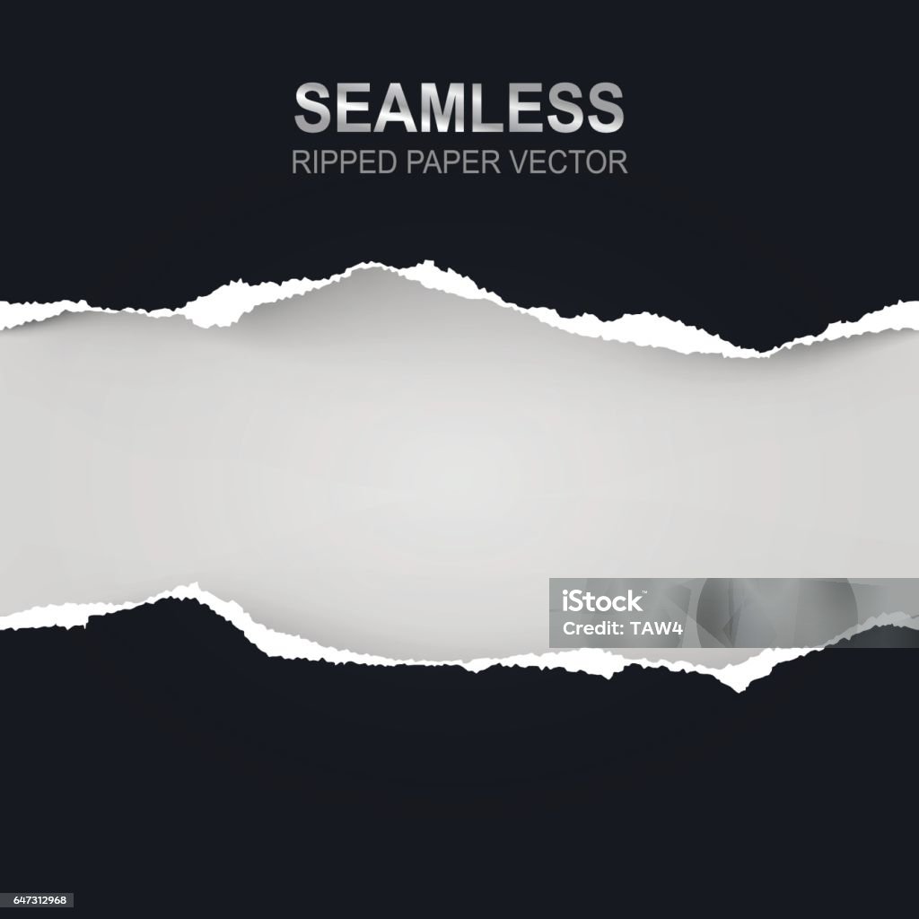 White Ripped Text Background Seamless Ripped Paper And White Background With Space For Text Stock ...