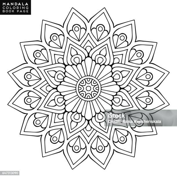 Anxiety Mandala Coloring Book Cover Design Vector Download