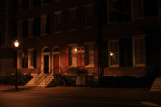 istock Night winter city streetlights 647320822