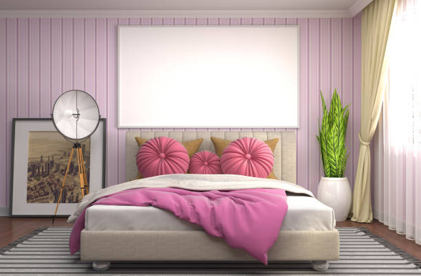 istock mock up poster frame in interior background. 3D Illustration 647321798