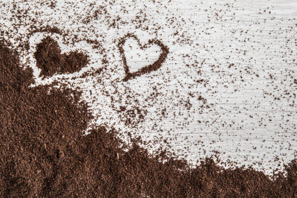 istock Ground coffee on the wooden table. Enjoying a coffee break. 647337674