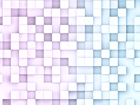 Abstract cubes backgrounds. Rose and blue squares abstract data concept. 3D illustration