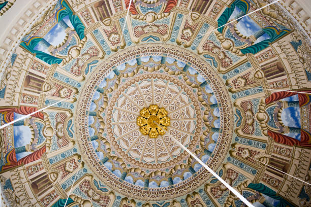 istock Inner view of dome in Ottoman architecture  in Turkey 647342630