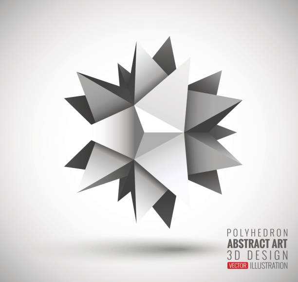 Abstract explosion. Vector polyhedron. Vector illustration with the image of abstract stars, 3D polyhedron. Abstract explosion. Design element, abstract background for your project. Other variations and colors you can find in my portfolio. pyramid of mycerinus stock illustrations