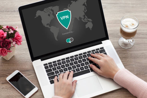 istock woman holding notebook app vpn creation Internet protocols protection network 647345160