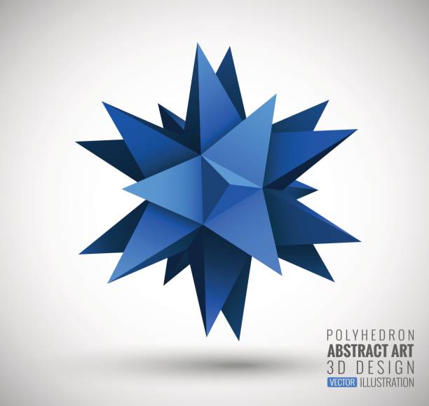 Abstract explosion. Vector polyhedron. Vector illustration with the image of abstract stars, 3D polyhedron. Abstract explosion. Design element, abstract background for your project. Other variations and colors you can find in my portfolio. pyramid of mycerinus stock illustrations