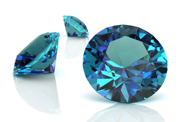 istock alexandrite on white background.3D illustration 647348138