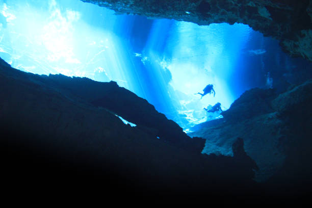 istock Cave and Cavern Scuba Diving in a Cenote or sink hole. 647362486