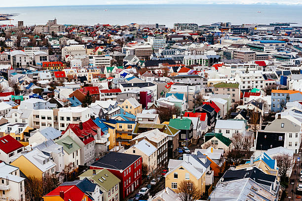 istock High Angle View Of Townscape By Sea 647362505