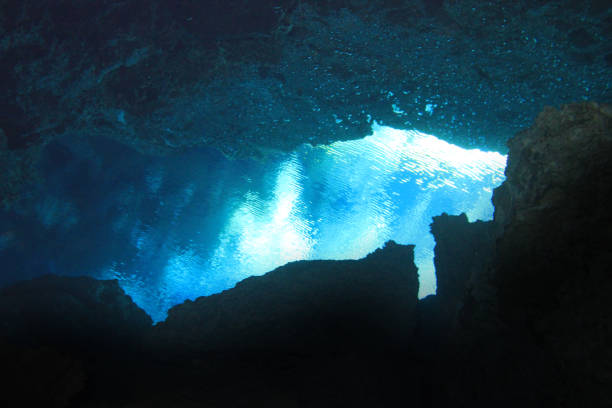 istock Cave and Cavern Scuba Diving in a Cenote or sink hole. 647363386