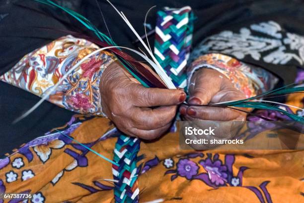 Arab Woman Weaving Stock Photo - Download Image Now - United Arab Emirates, Tradition, Craft